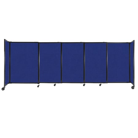 Versare StraightWall Sliding Portable Partition 11'3" x 4' Royal Blue Fabric 1448505